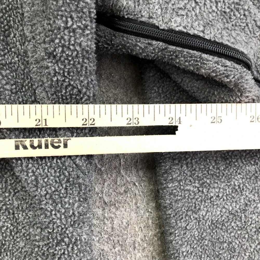 The North Face Jacket Mens Medium Gray Fleece Full Zip Pockets Outdoor Hiking